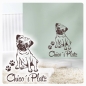 Preview: Mops Name Platz Pug Wandtattoo Wunschname Wandtsticker Wandaufkleber W4010