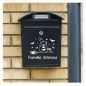 Preview: Briefkastenaufkleber Eule Hexe Katze Namen Aufkleber Sticker B020