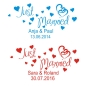 Preview: Auto Aufkleber Just Married Heckscheiben Sticker Namen Datum  AH015