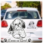 Preview: Auto Aufkleber Shih Tzu Name an Bord Autoaufkleber Wunschname A4011