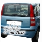 Preview: Wunschname + on Tour  Auto Aufkleber Kind Baby Sticker Name Autoaufkleber A041