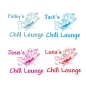 Preview: Türaufkleber Chill Lounge Name Wandaufkleber Chillkröte T560