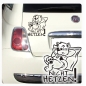 Preview: Autoaufkleber Nicht Hetzen! Katze Peace Cool Sticker Auto Aufkleber Hetz A3061