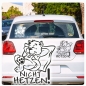 Preview: Autoaufkleber Nicht Hetzen! Katze Peace Cool Sticker Auto Aufkleber Hetz A3062