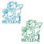 Preview: Autoaufkleber Nicht Hetzen! Katze Peace Cool Sticker Auto Aufkleber Hetz A3062