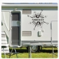 Preview: Kompass Rose Compass Nordlicht Wohnmobil Aufkleber Wohnwagen Caravan Wohnwagen Sticker WoMo174