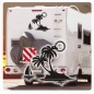 Preview: Palme Insel Sonnenuntergang Boot Sonne Wohnmobil Aufkleber Caravan Sticker WoMo158