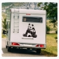 Preview: Panda mit Baby Wohnmobil Aufkleber Wohnwagen Sticker WoMo356