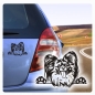 Preview: Papillon Autoaufkleber Hundeaufkleber Auto Aufkleber Sticker A426