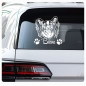 Preview: Hundeaufkleber Papillon Name Autoaufkleber A340