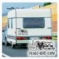 Preview: Peace Love Camp Aufkleber Wohnwagen Caravan Auto Sticker WoMo444