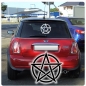 Preview: Pentagramm Aufkleber Auto Sticker Autoaufkleber Hexe Hexen A197
