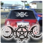 Preview: Dreifachgöttin Mond Wiccan Pentakel Pentagramm Aufkleber Auto Sticker Autoaufkleber Hexe Hexen A193