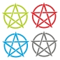Preview: Pentagramm Aufkleber Auto Sticker Autoaufkleber Hexe Hexen A197