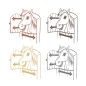 Preview: Türaufkleber Pferd Wandtattoo Kinderzimmer Tür Aufkleber T302