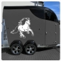 Preview: Island Pony Pferdeanhänger Pferdetransporter Aufkleber Sticker Auto Pferd Pferde PFA032