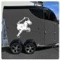 Preview: Island Pony Pferdeanhänger Pferdetransporter Aufkleber Sticker Auto Pferd Pferde PFA034