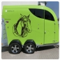 Preview: Pferd Pferdeanhänger Pferdetransporter Aufkleber Sticker Auto  PFA023