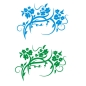 Preview: Blumen Ranke Pflanze Wandtattoo Wandaufkleber W1569