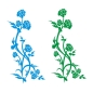 Preview: Blumen Ranke Pflanze Wandtattoo Wandaufkleber W1571