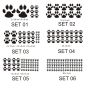 Preview: Pfoten SET Hunde Autoaufkleber Aufkleber Auto Sticker A123