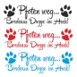 Preview: Pfoten weg... Bordeaux Dogge im Heck Auto Aufkleber Hund Sticker A2057