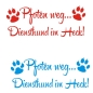 Preview: Pfoten weg...Diensthund im Heck Auto Aufkleber Hund Sticker Pfote Pfoten A4104