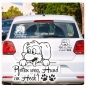 Preview: Pfoten weg, Hund im Heck! Autoaufkleber Hundeaufkleber Sticker Auto A2091