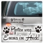 Preview: Pfoten weg... Name im Heck Auto Aufkleber Autoaufkleber Sticker Pfote A4019