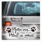 Preview: Pfoten weg..Pitbull im Heck Auto Aufkleber Hund Sticker Pfote Pfoten A4076