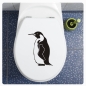 Preview: Pinguin WC Deckel Aufkleber Wandtattoo Bad TDA021