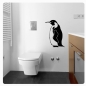 Preview: Wandaufkleber Pinguin Badezimmer Toilette Wandtattoo Lustig clickstick W125