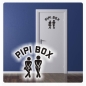 Preview: Pipi BOX Toilette WC Türaufkleber Tür Aufkleber Klo Sticker T111