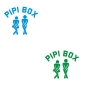 Preview: Pipi BOX Toilette WC Türaufkleber Tür Aufkleber Klo Sticker T111