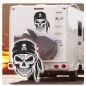 Preview: Pirat Kopf Skull Wohnmobil Aufkleber Wohnwagen Caravan Wohnwagen Sticker WoMo512