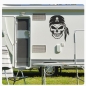 Preview: Pirat Kopf Skull Wohnmobil Aufkleber Wohnwagen Caravan Wohnwagen Sticker WoMo512