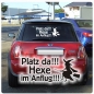 Preview: Platz da Hexe im Anflug Auto Aufkleber Autoaufkleber Sticker A672