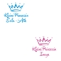Preview: Tür Aufkleber Kleine Prinzessin Name  Wandtattoo Sticker T206