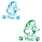 Preview: Hundeaufkleber Pudel Zwergpudel Königspudel Name Auto Aufkleber Sticker A523