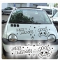 Preview: Punk Princess Skull Girl Rockabilly Auto Aufkleber Motorhauben A2087