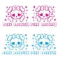 Preview: Punk Princess Skull Girl Rockabilly Auto Aufkleber 2er SET Sticker A2088