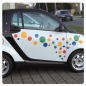 Preview: Punkte Dots Auto Aufkleber Autoaufkleber Sticker A1075