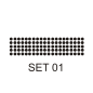 Preview: Fahrradaufkleber Aufkleber Kreise Punkte Dots SET Sticker F088