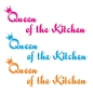 Preview: Wandtattoo Queen of the Kitchen Wandaufkleber Küche Lounge W929