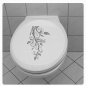 Preview: WC Deckel Aufkleber Blumenranke Wandtattoo KLO TDA028
