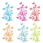 Preview: Schmetterling Hibiskus Blumen Kühlschrankaufkleber Sticker K015