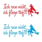 Preview: Ich rase nicht, ich fliege tief Autoaufkleber Hexen Sticker A1058