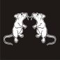 Preview: 2er Set Maus Ratte Autoaufkleber Autotattoo Sticker A3016