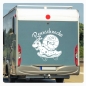 Preview: Schnecke Rennschnecke Wohnmobil Auto Aufkleber Tattoo WoMo031