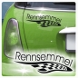 Preview: Racing Race Flag Rennsemmel Auto Aufkleber Autoaufkleber Sticker A2006